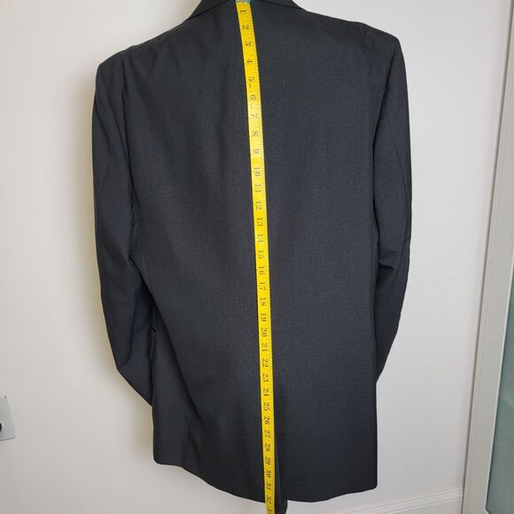 Black Mens Tuxedo Satin Lapel 1-Button Single Vent Formal Blazer Jacket 46R - Picture 6 of 14